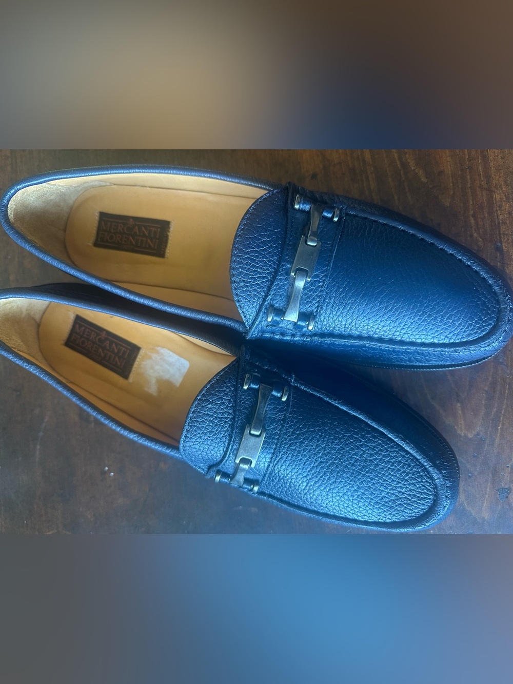 Navy Men’s Mercanti Florentino Shoes.  Size: 12M